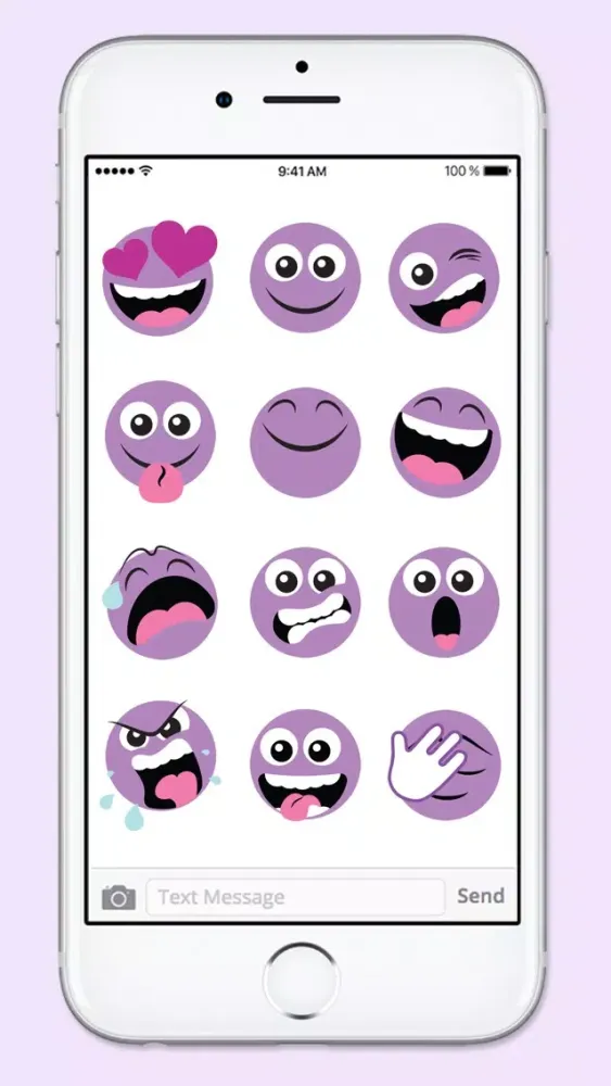 Purple People Emojis Sticker Pack スクリーンショット