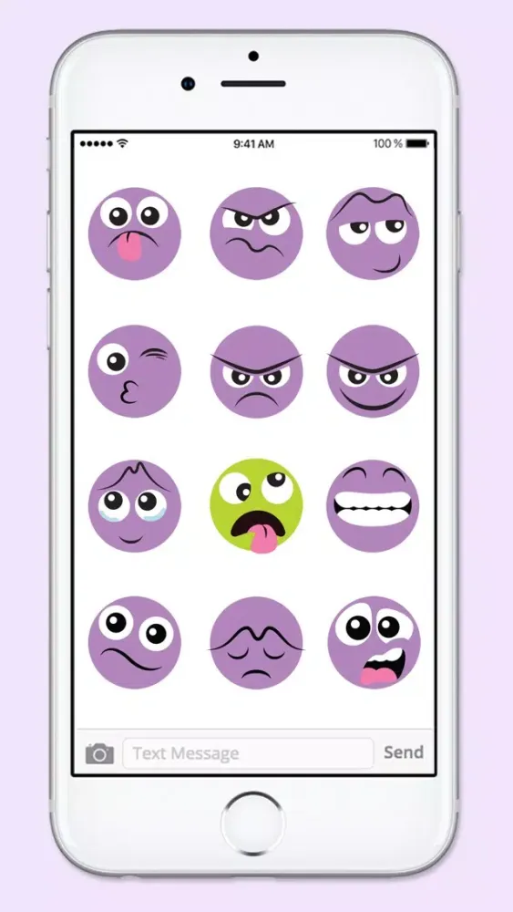 Purple People Emojis Sticker Pack スクリーンショット