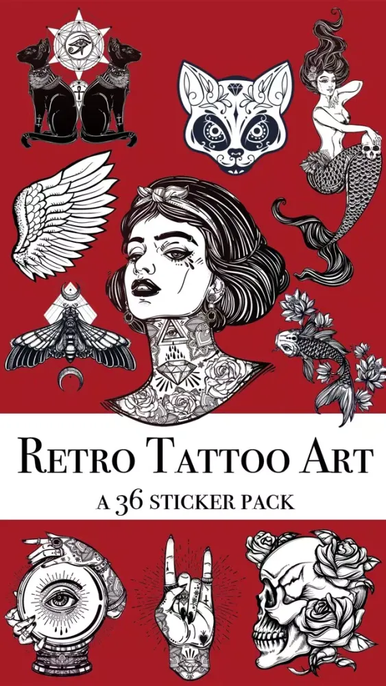 Retro Tattoo Art Sticker Pack Screenshots