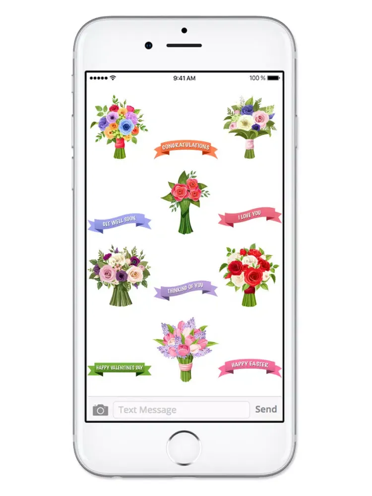 Send Flowers & Messages Sticker Pack iPad  Screenshots