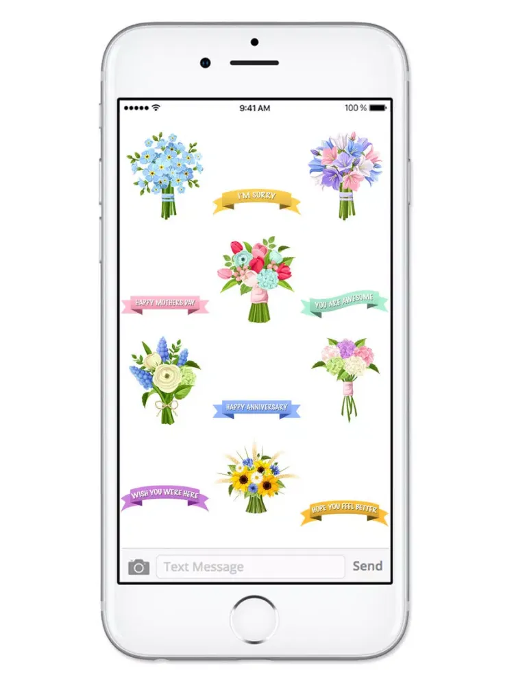 Send Flowers & Messages Sticker Pack iPad  Screenshots