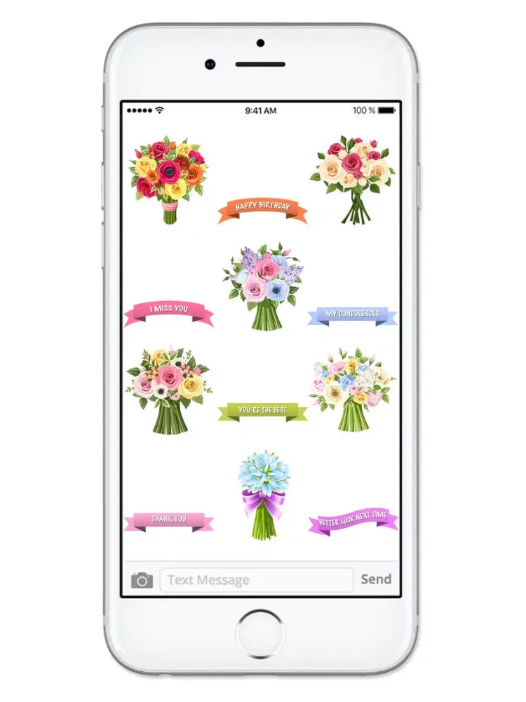Send Flowers & Messages Sticker Pack iPad  Screenshots