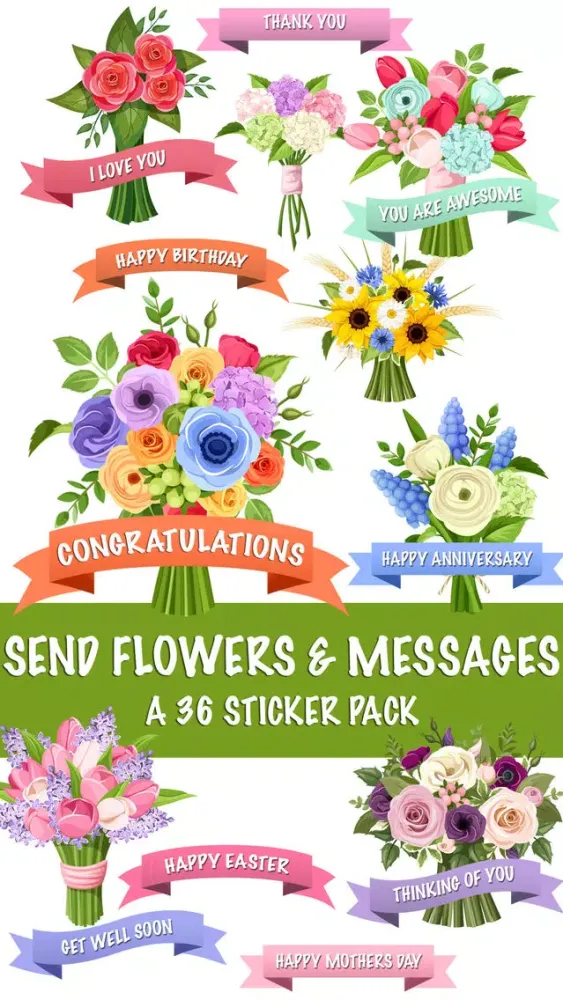Send Flowers & Messages Sticker Pack Screenshots