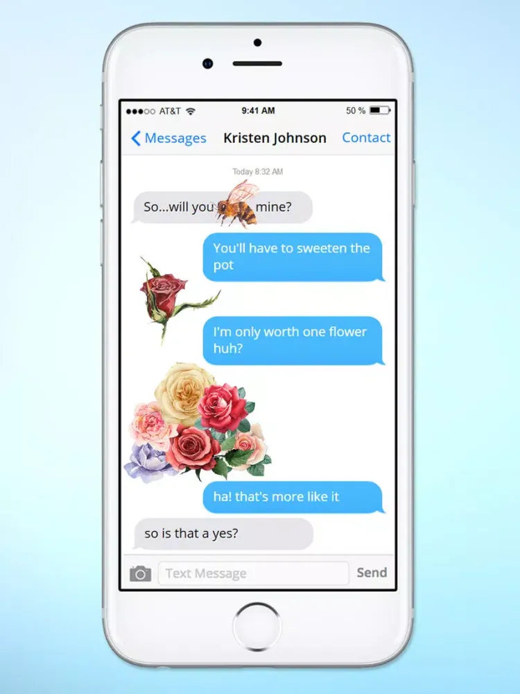 Send Roses Rose Stickers for iMessage iPad  Screenshots