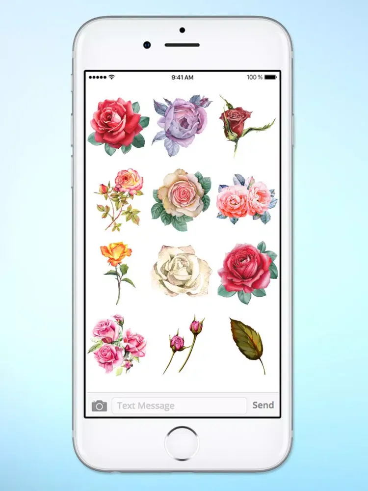 Send Roses Rose Stickers for iMessage iPad  Screenshots