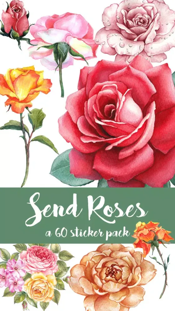 Send Roses Rose Stickers for iMessage Screenshots