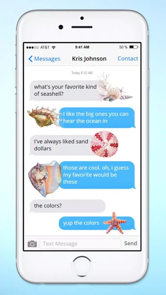 Capturas de tela do Beach Lover Sea Shells Sticker Pack