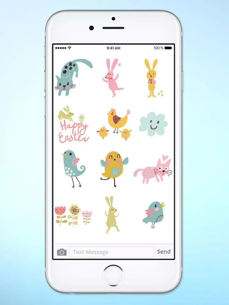 Spring and Easter Animals and More Sticker Pack iPad  Screenshots