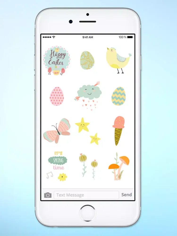 Spring and Easter Animals and More Sticker Pack iPad  Screenshots