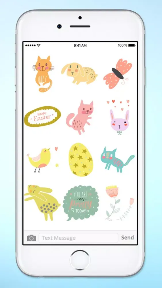 صور Spring and Easter Cats and Bunnies Sticker Pack