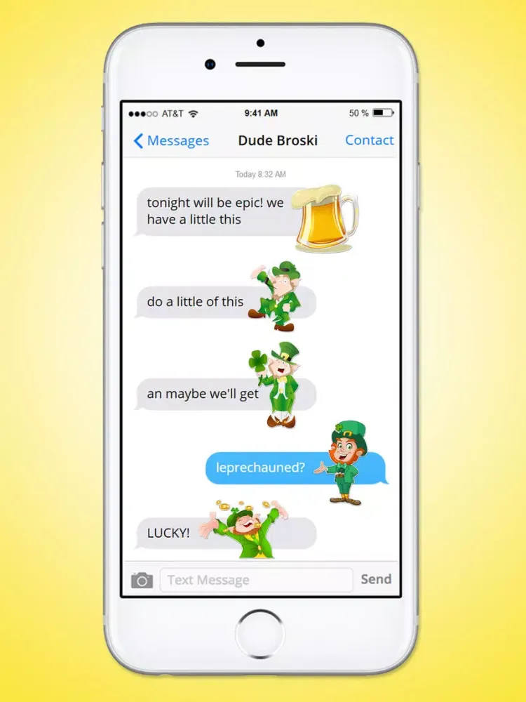 St Patricks Day Leprechaun and Beer Sticker Pack iPad 应用截图