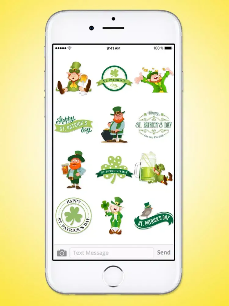 St Patricks Day Leprechaun and Beer Sticker Pack iPad 应用截图