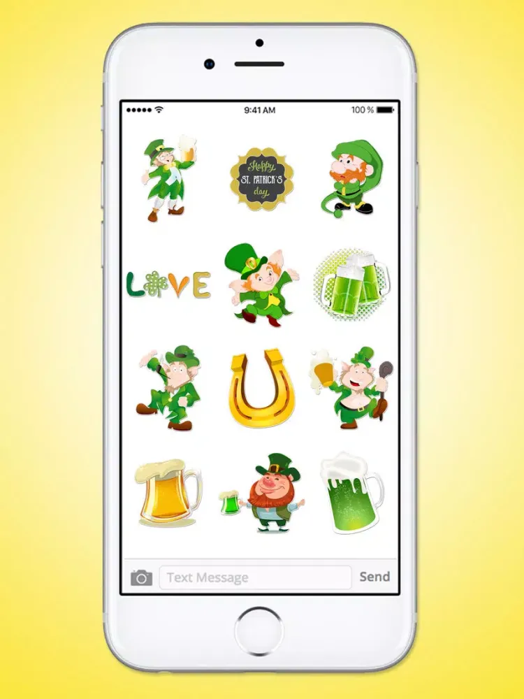 St Patricks Day Leprechaun and Beer Sticker Pack iPad 应用截图