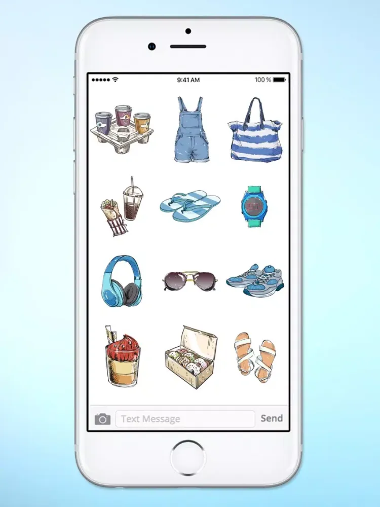 Zrzuty ekranu Stylish Girl Beauty and Fashion Sticker Pack 1 iPad 