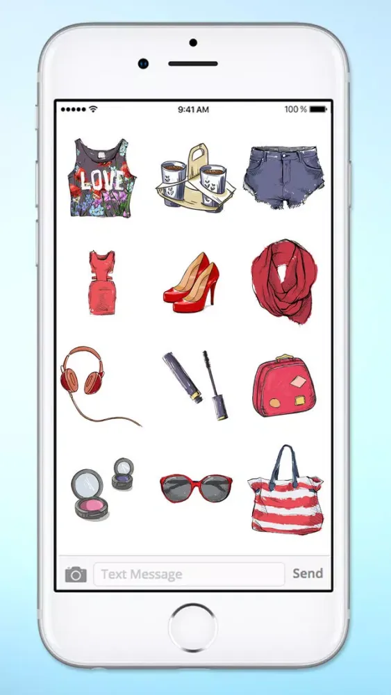 Zrzuty ekranu Stylish Girl Beauty and Fashion Sticker Pack 1