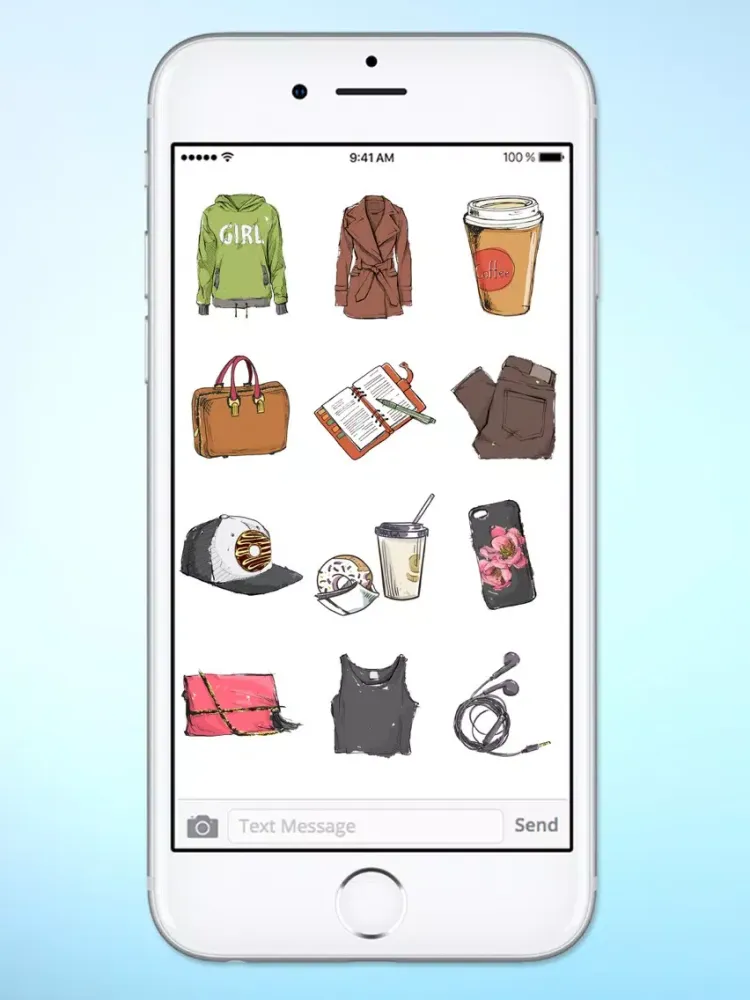 Stylish Girl Winter Fashion Sticker Pack iPad  Ekran Görüntüleri