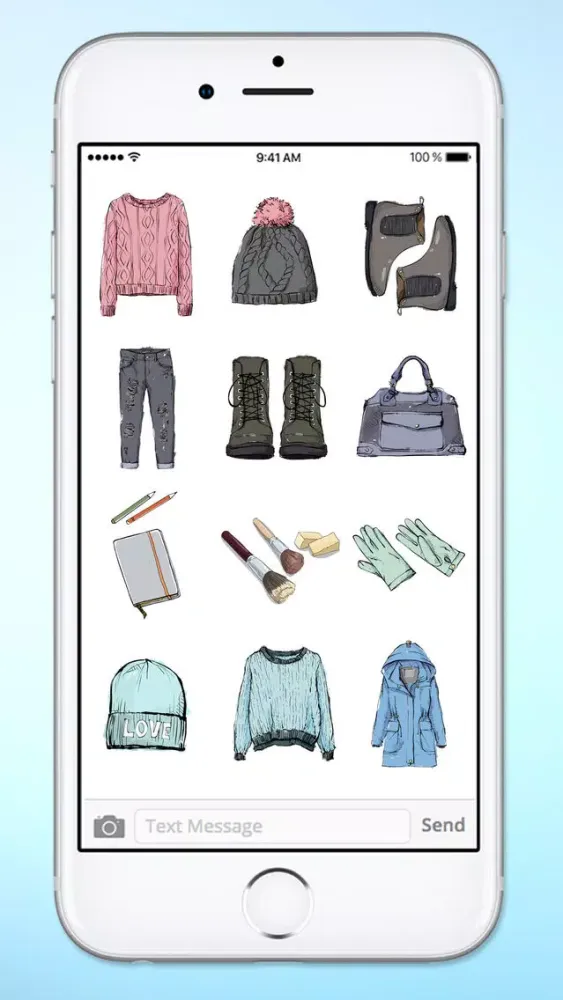 Stylish Girl Winter Fashion Sticker Pack Ekran Görüntüleri