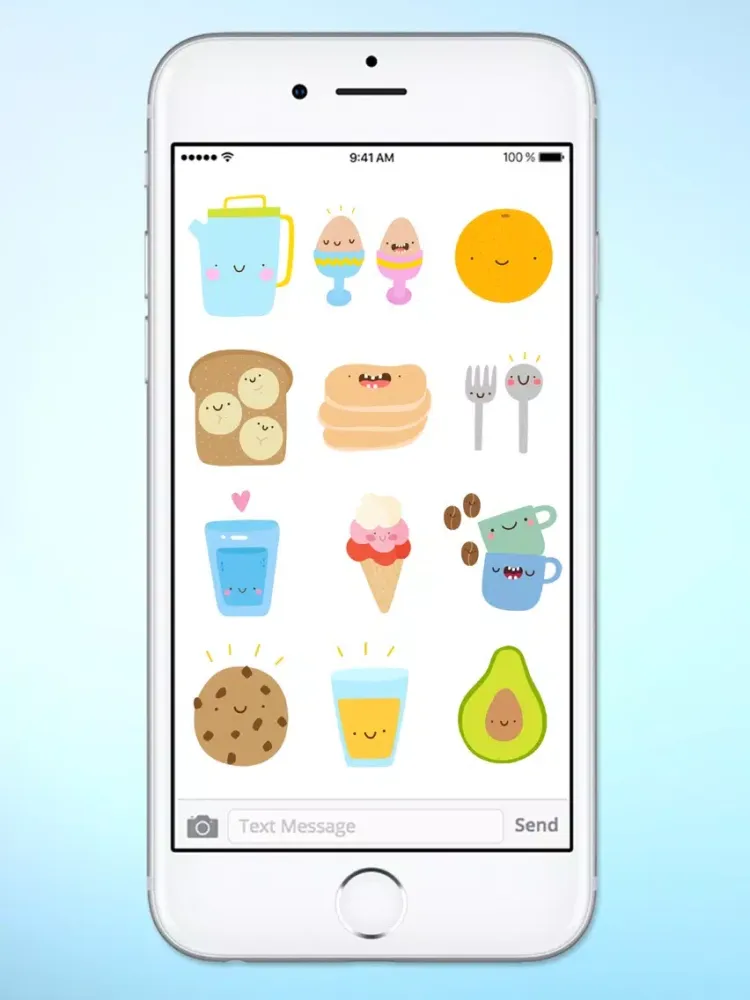 Super Cute Food Sticker Pack iPad  Screenshots