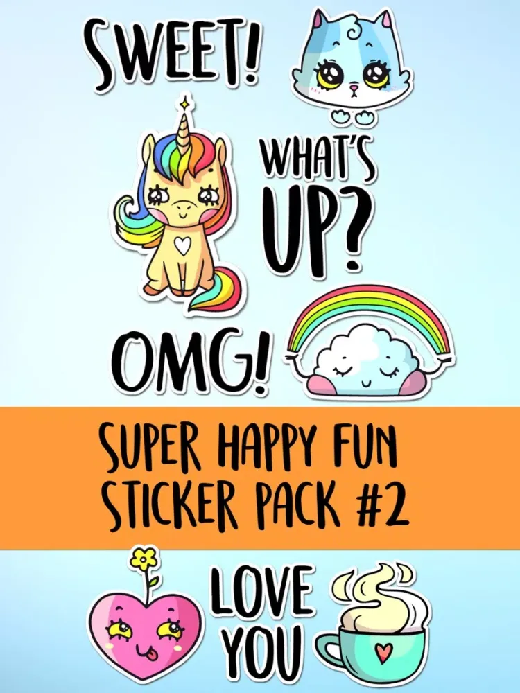 Capturas de pantalla de Super Happy Fun Sticker Pack 2 iPad 