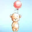 Teddy Bear Balloons Hearts & Butterflies Stickers