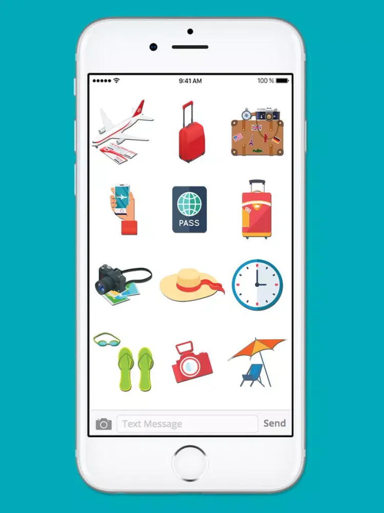 Screenshot di Vacation Travel & Transportation Sticker Pack iPad 