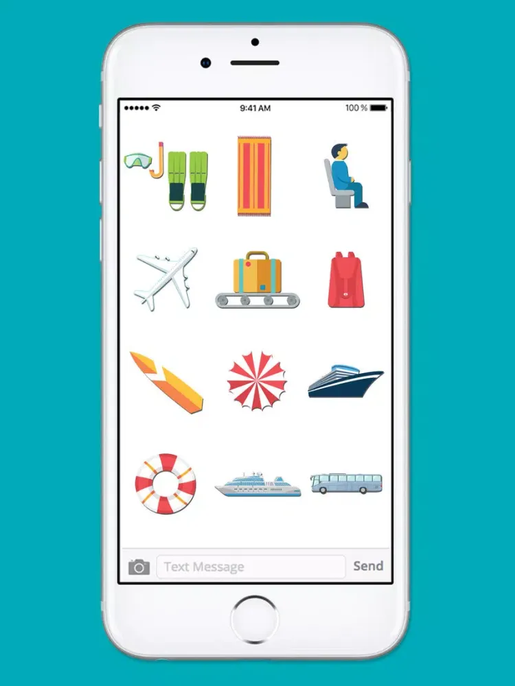 Screenshot di Vacation Travel & Transportation Sticker Pack iPad 