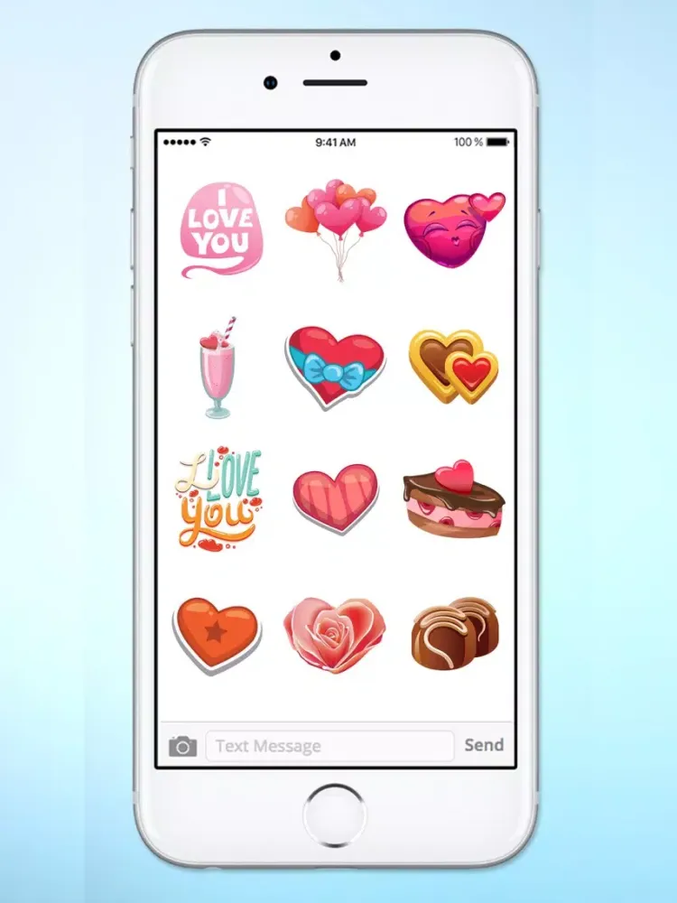 Capturas de pantalla de Valentines Day Love and Romance Sticker Pack iPad 