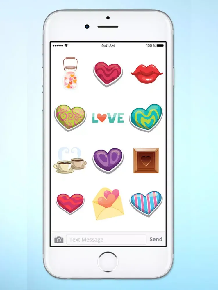 Capturas de pantalla de Valentines Day Love and Romance Sticker Pack iPad 
