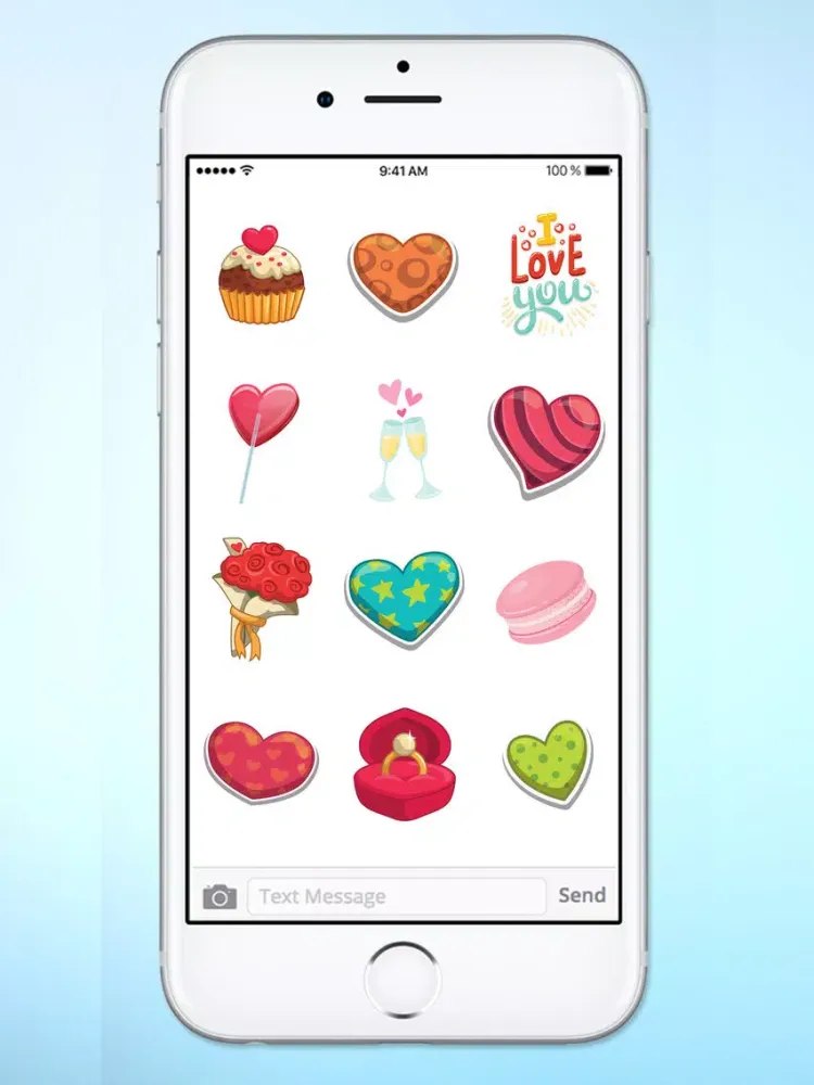 Capturas de pantalla de Valentines Day Love and Romance Sticker Pack iPad 