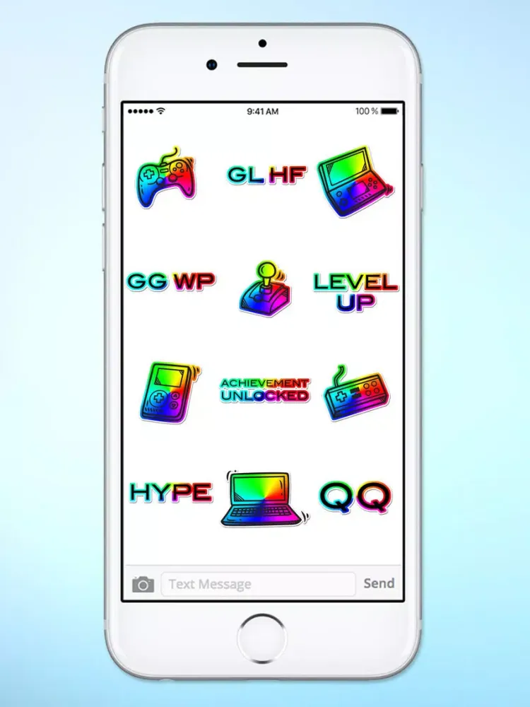 Captures d'écran de Video Game Gamer Rainbow Sticker Pack iPad 