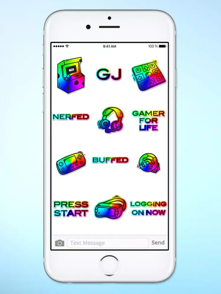 Captures d'écran de Video Game Gamer Rainbow Sticker Pack iPad 