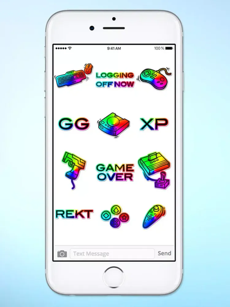 Captures d'écran de Video Game Gamer Rainbow Sticker Pack iPad 