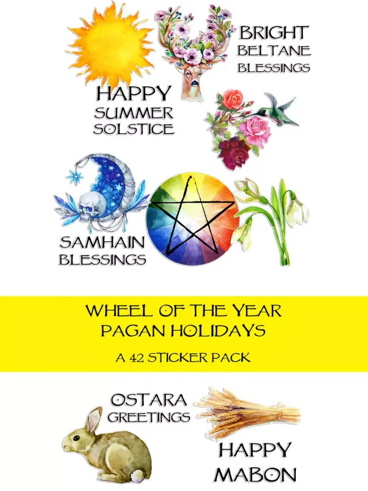 Wheel of the Year Pagan Holidays Sticker Pack iPad 应用截图