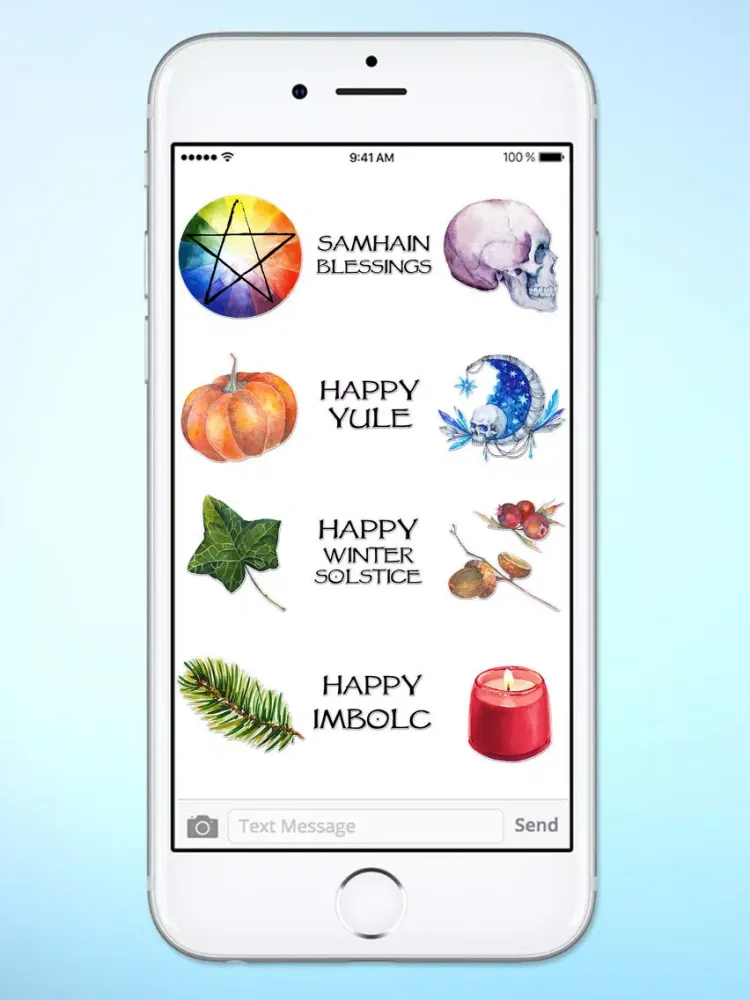 Wheel of the Year Pagan Holidays Sticker Pack iPad 应用截图