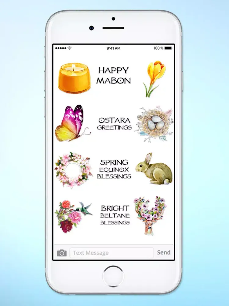 Wheel of the Year Pagan Holidays Sticker Pack iPad 应用截图