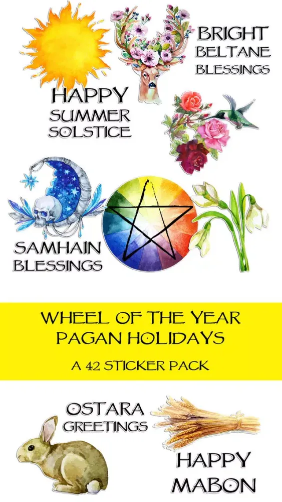 Wheel of the Year Pagan Holidays Sticker Pack应用截图
