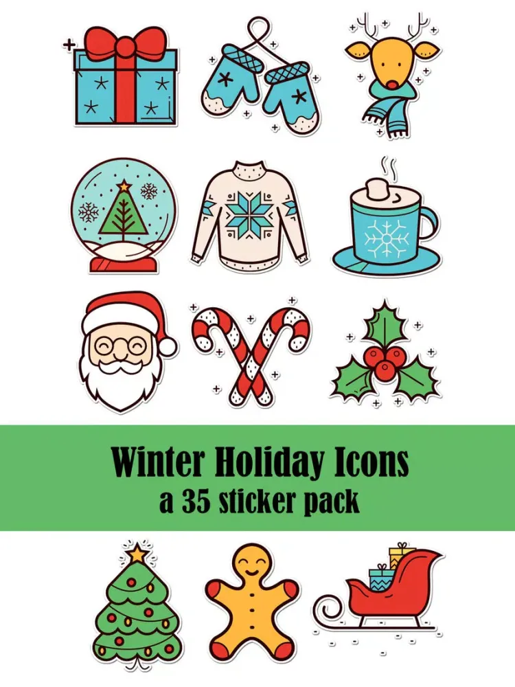 Captures d'écran de Winter Holiday Icons Sticker Pack iPad 