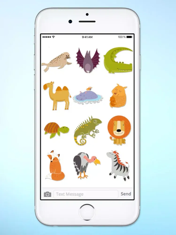 Скриншоты Zoo Visit Cute Animals Sticker Pack iPad 