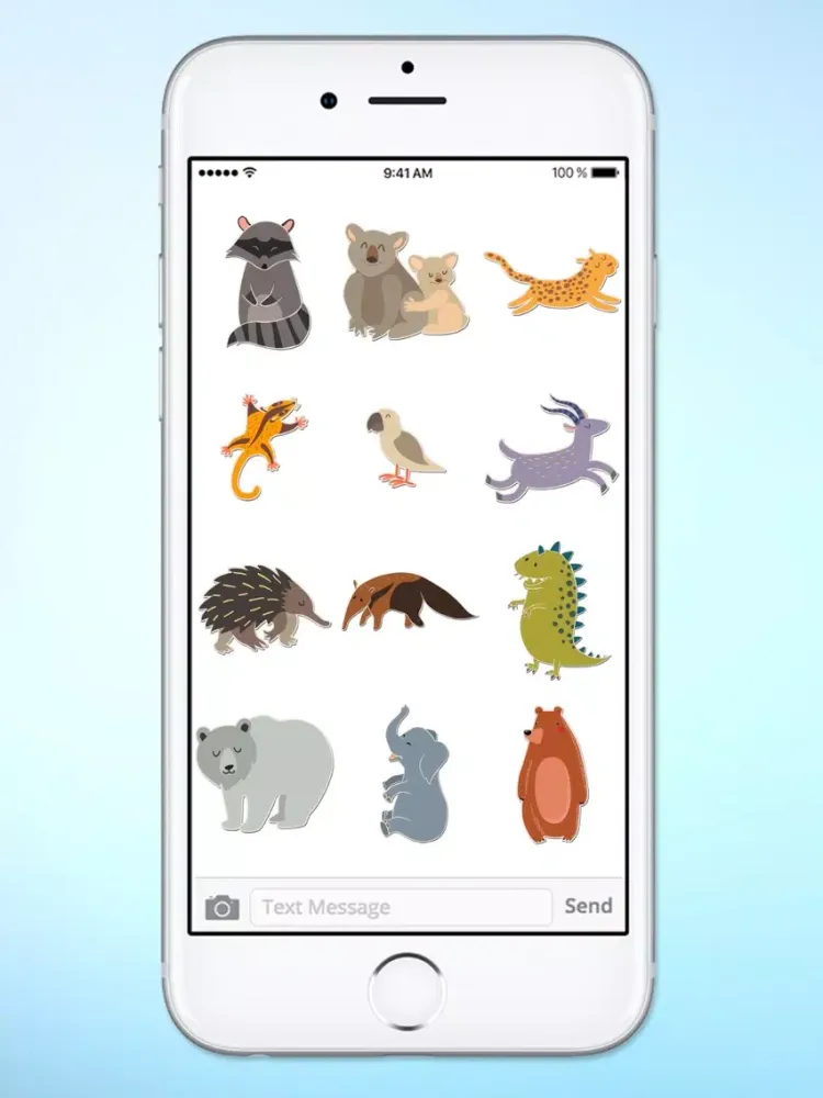 Скриншоты Zoo Visit Cute Animals Sticker Pack iPad 