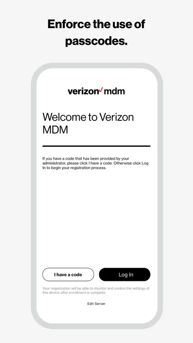 Zrzuty ekranu Verizon mdm