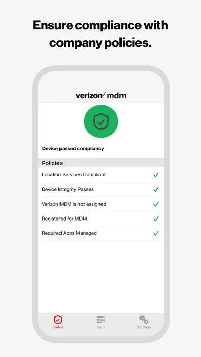 Zrzuty ekranu Verizon mdm
