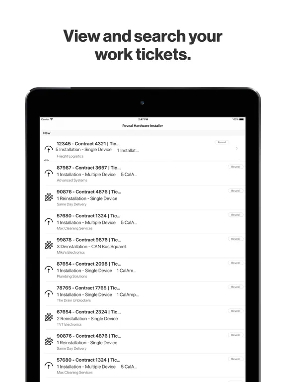 Reveal Hardware Installer iPad  سکرین شاٹس