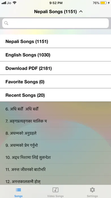 Tangkapan skrin Nepali Christian Songs
