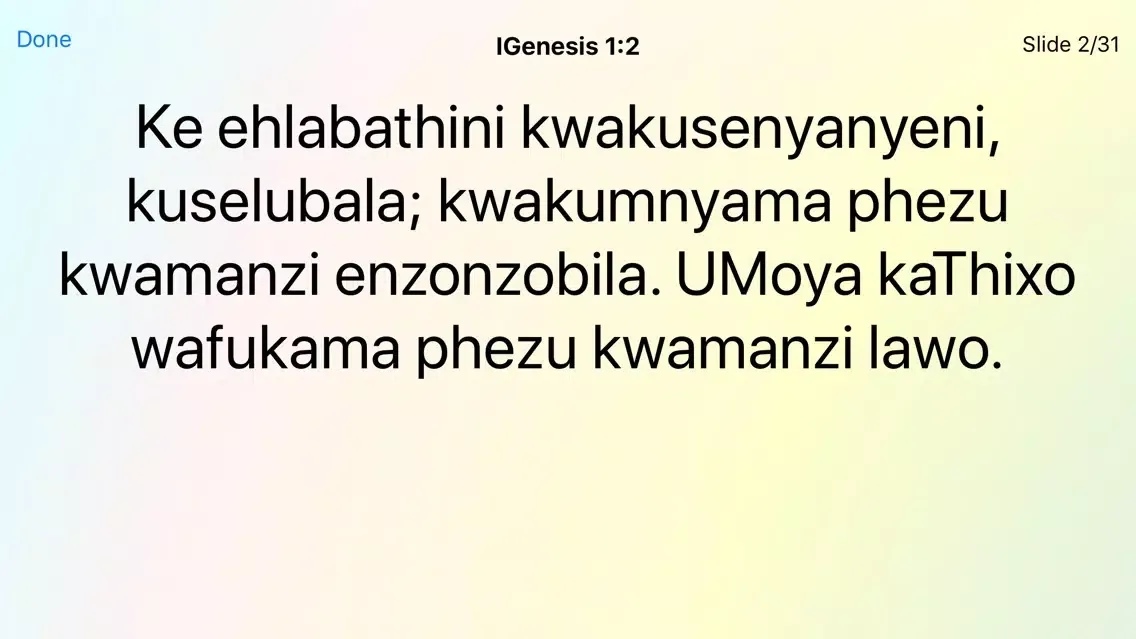 Tangkapan layar Xhosa Bible