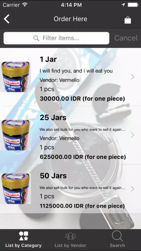 Vermello Cookie Spread 스크린샷