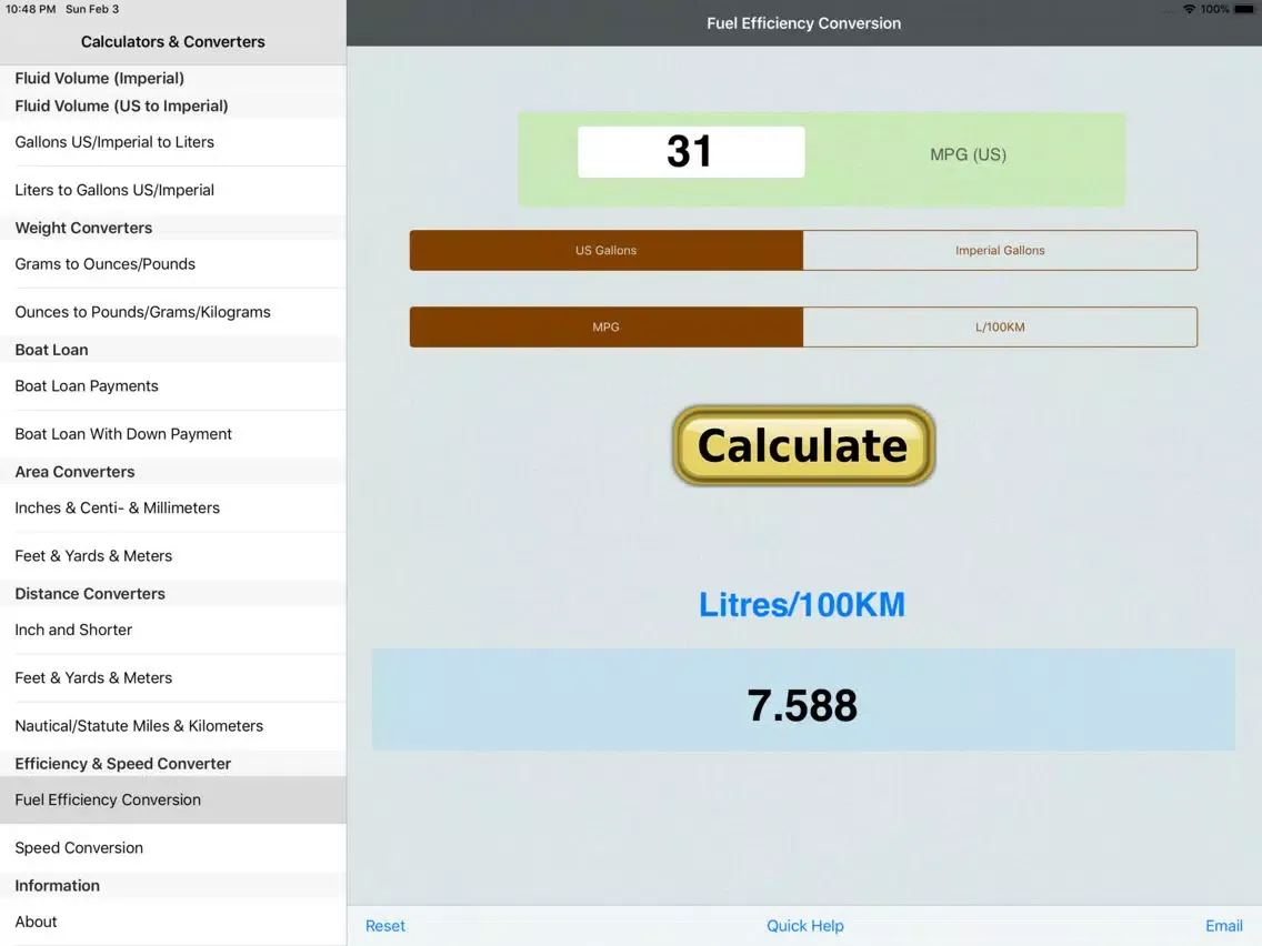 Zrzuty ekranu Volume & Weight Converter Calc iPad 