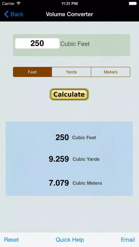 Zrzuty ekranu Volume & Weight Converter Calc