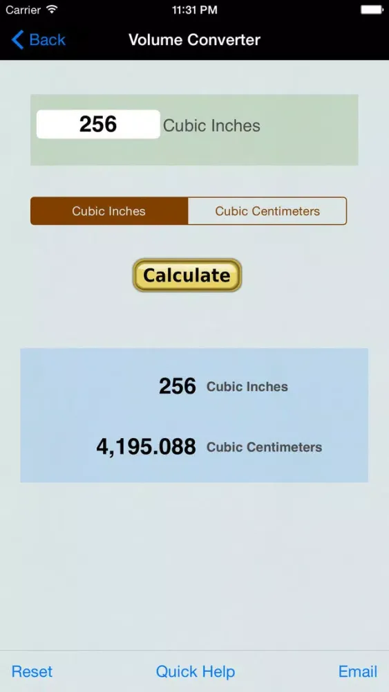 Zrzuty ekranu Volume & Weight Converter Calc