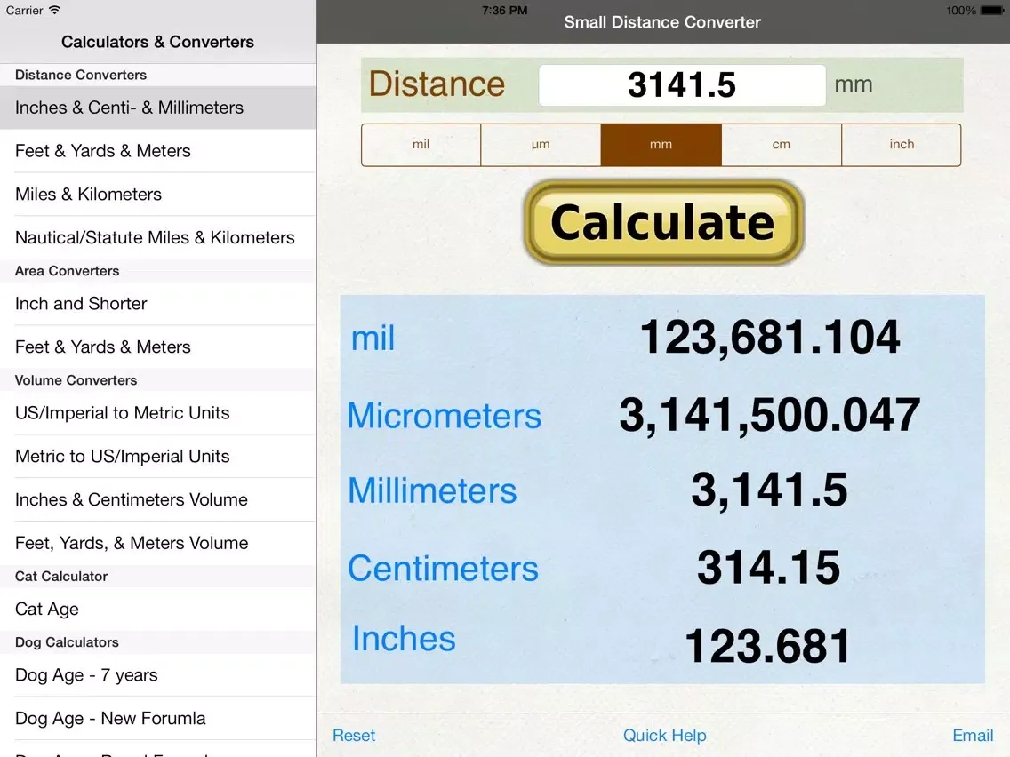 Distance Converter: Feet, Meters, Imperial, & US Unit iPad  スクリーンショット