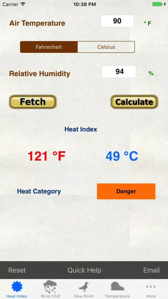 Weather Calc & Conv Temp,Solar,Pressure,Altimeter スクリーンショット